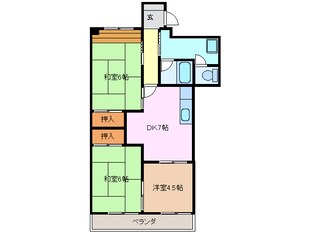 南日永駅 徒歩9分 4階の物件間取画像